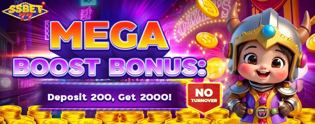 MEGA boost bonus at Ssbet77