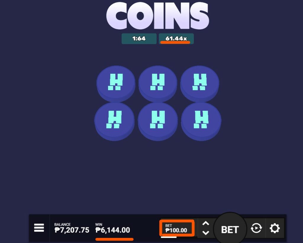 coins dare2win win by 6