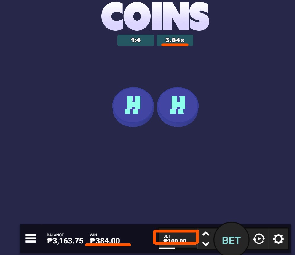 coins dare2win win by 2