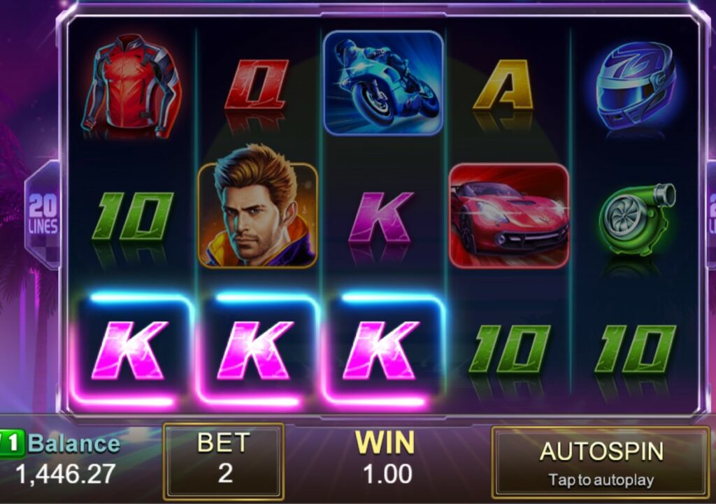 wild racer slot paylines win