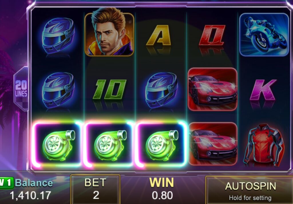 wild racer slot win payline