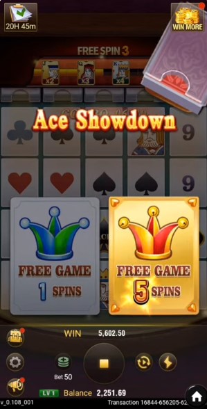 wild ace free spins