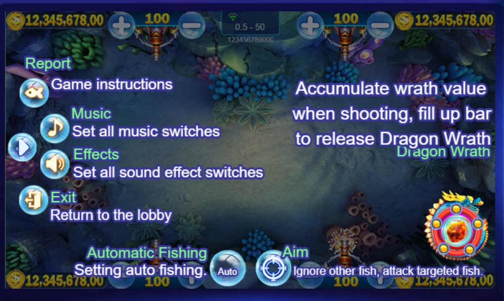 Royal Fish -Game interface