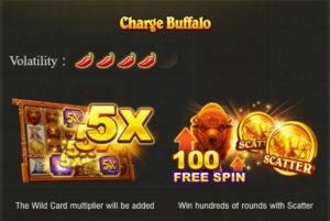 100x free spins charge buffalo