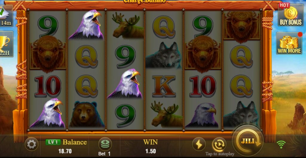 Charge Buffalo Slot: Adventure in the wilderness with Jili slots free 100 bonus