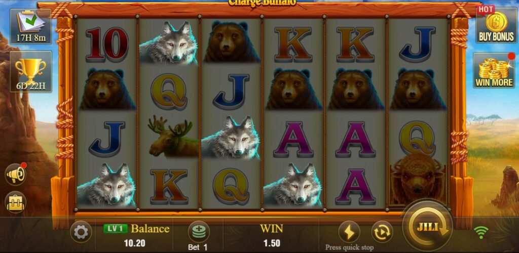 Charge Buffalo Slot: Adventure in the wilderness with Jili slots free 100 bonus