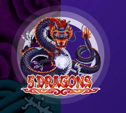 5 dragons slot logo