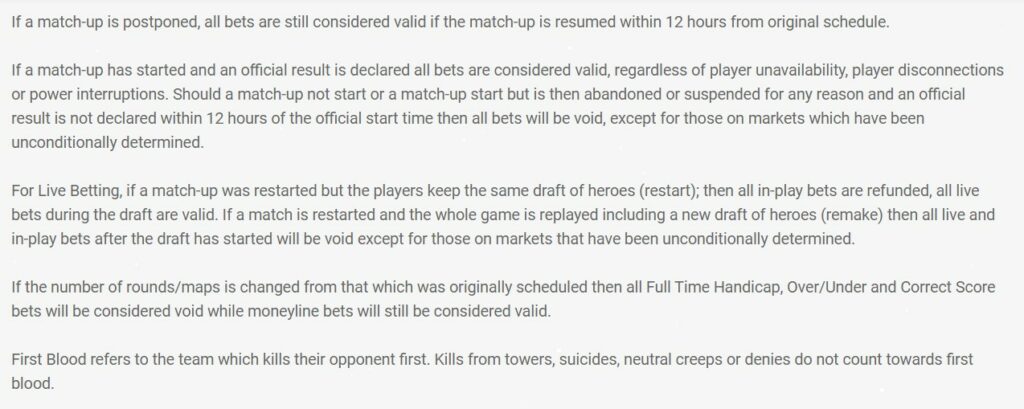 rules League-of-legends- Betting