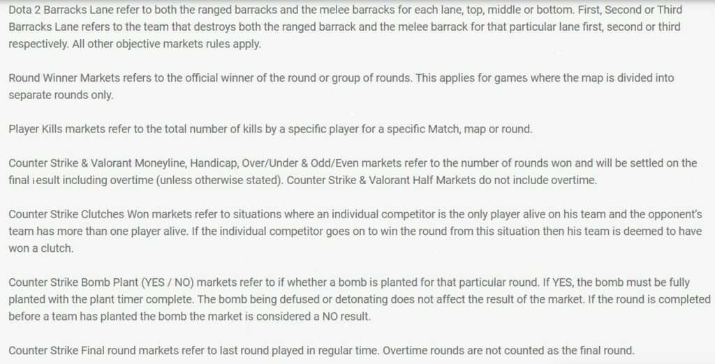 rules League-of-legends- Betting