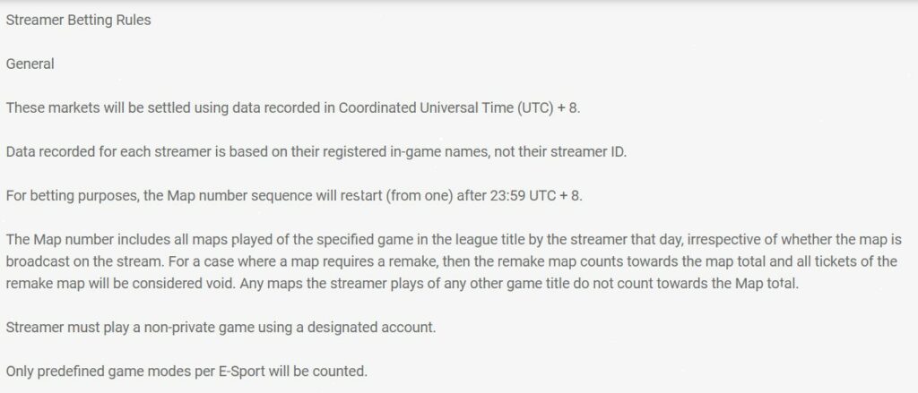 rules League-of-legends- Betting