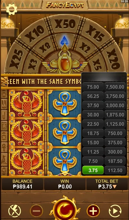 Fancy egypt slot medium bets