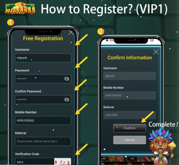 milyon88 how to register