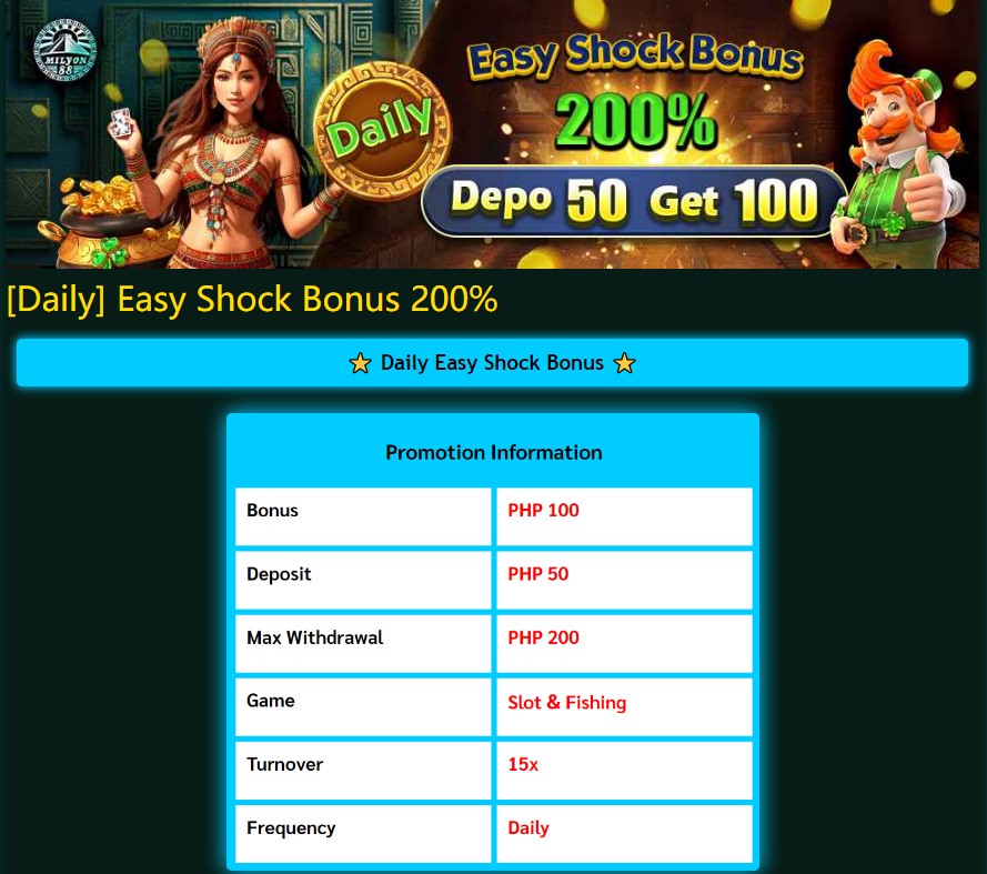 Easyshock bonus 200%