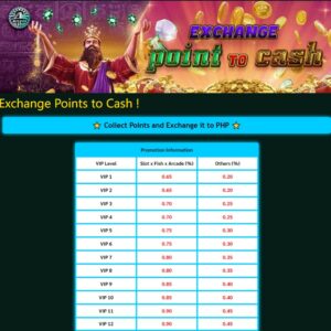 Exchange points to cash