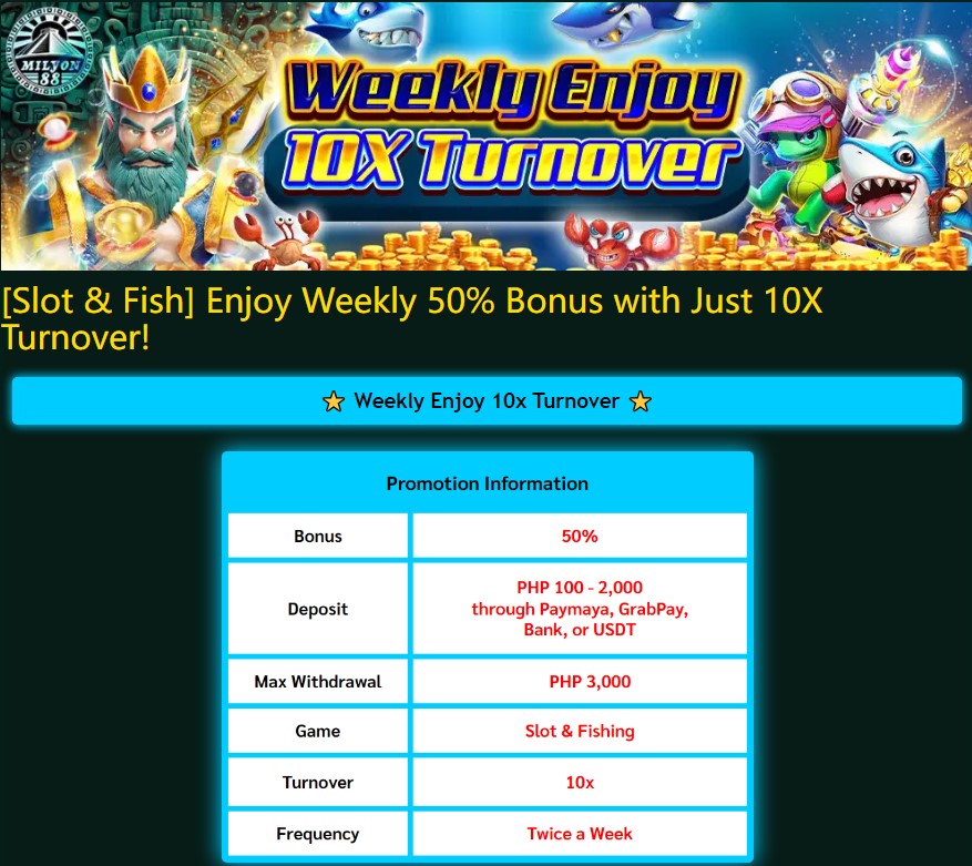 weekly enjoy 10x turnover