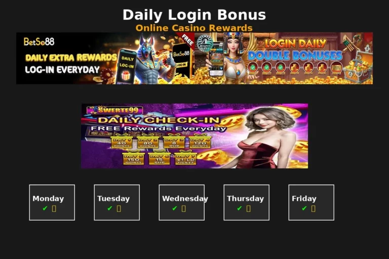 List of Free Daily Casino Login Bonus: Which Gives the Highest Rewards?