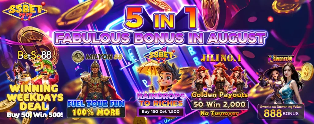 AUGUST PROMO AT SSBET77
