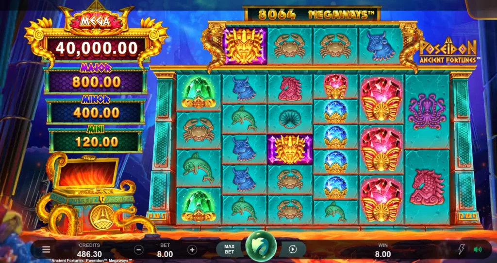 Poseidon Ancient Fortunes megaways MG SLOT