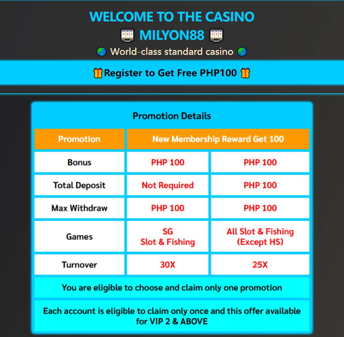 new member register free 100