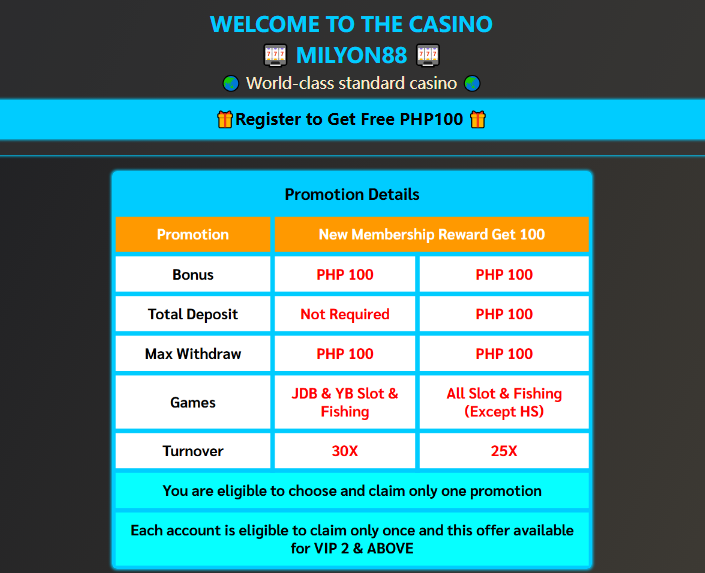 free 100 casino 2025