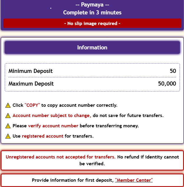 Maya casino deposit