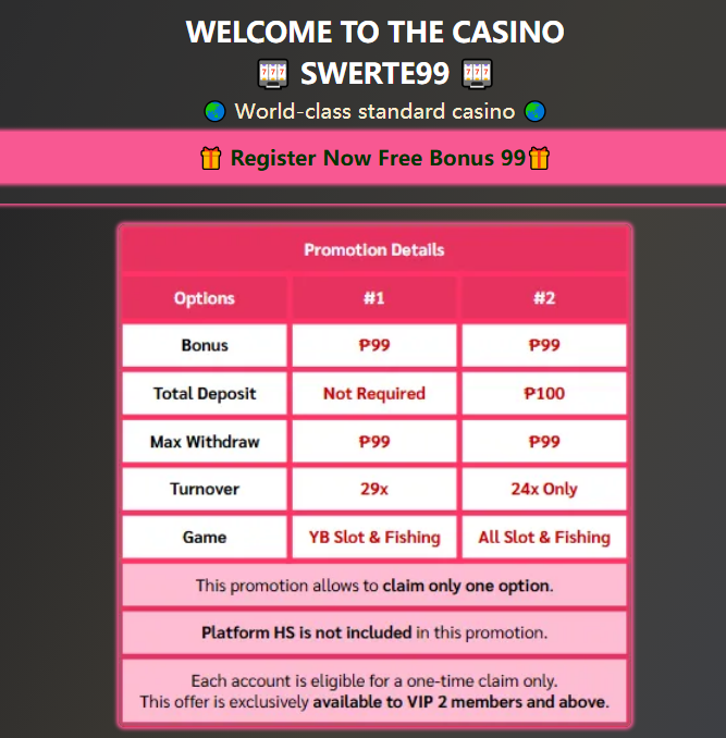 Swerte99: A Free 99 Casino No deposit Philippines | SW99 Review swerte999
