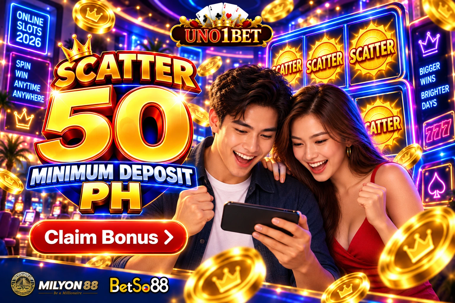 Double your minimum 50 deposit scatter at PH Online Casino 50 deposit scatter Philippines