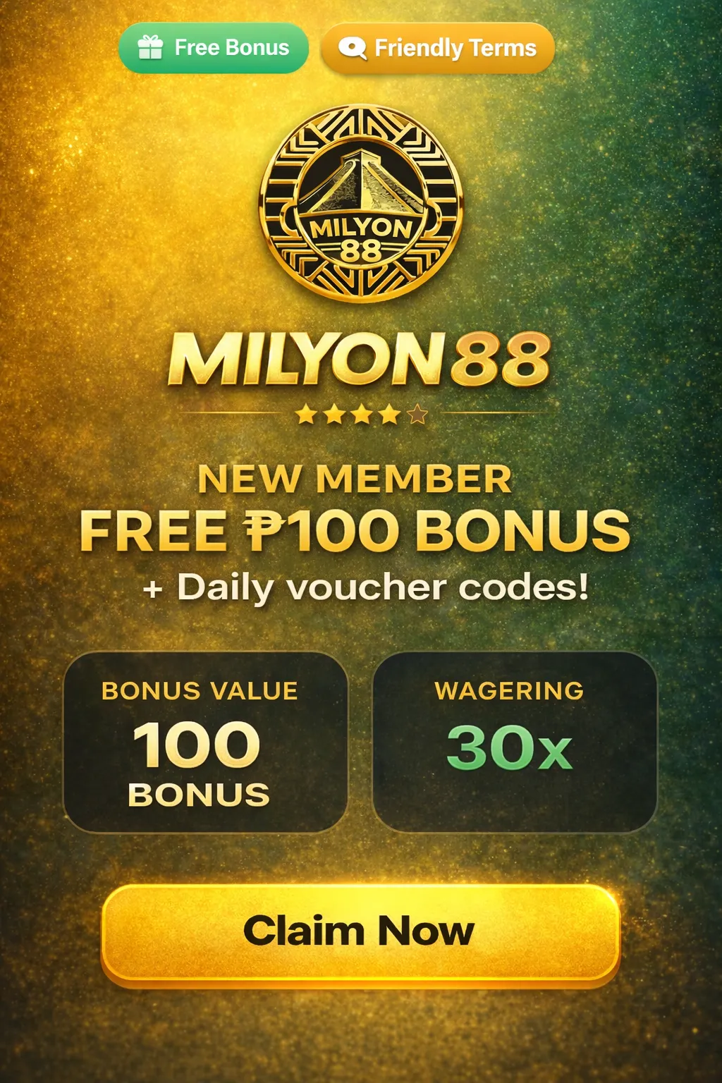 Welcome Bonuses No Deposit from Trusted Online Casinos - Philippines Milyon88 free 100 no deposit bonus