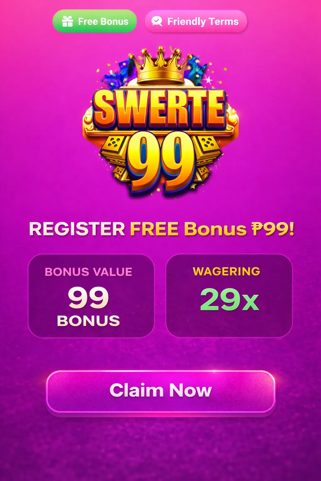 Welcome Bonuses No Deposit from Trusted Online Casinos - Philippines Swerte99 free 99 no deposit bonus