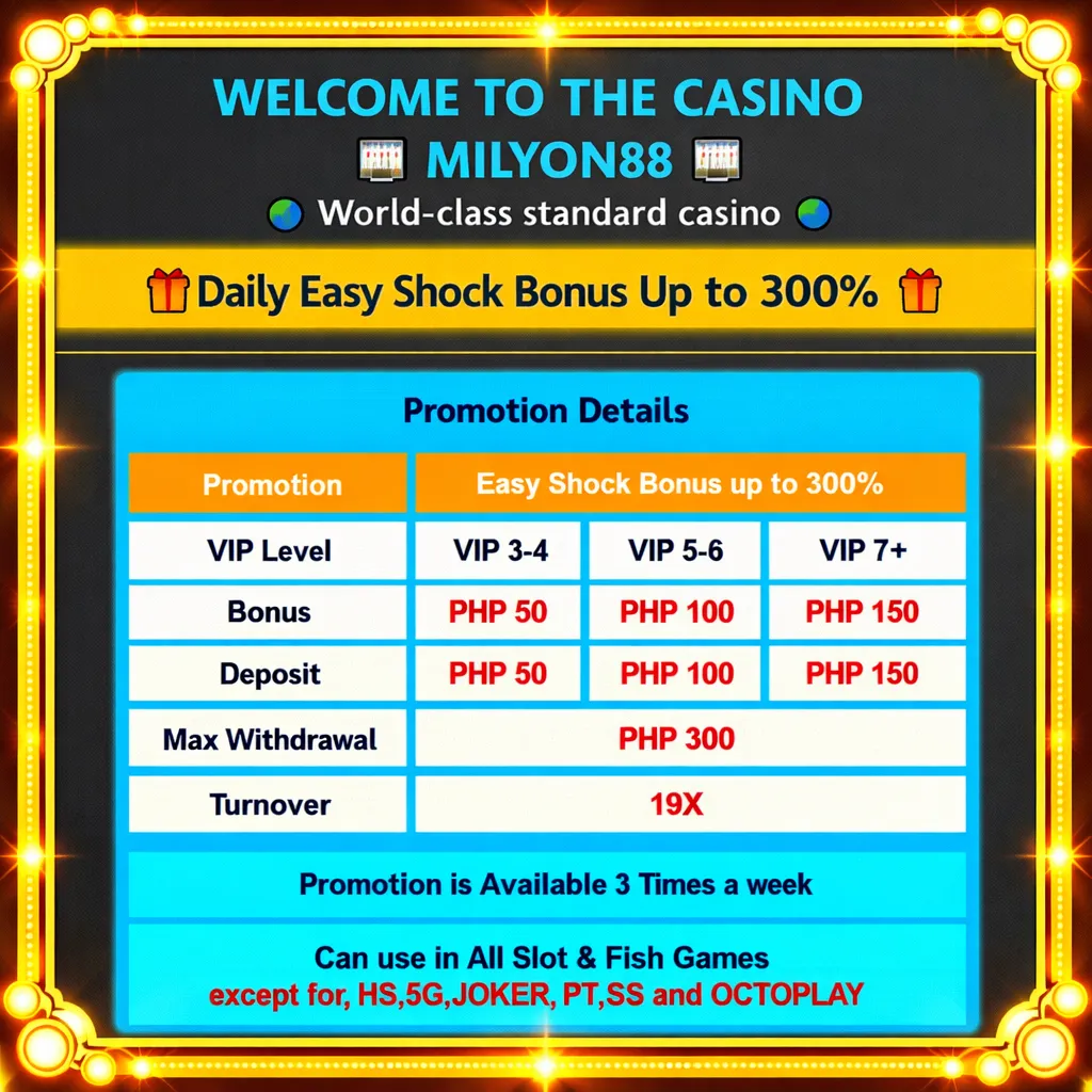 300% deposit bonus promo detail at milyon88