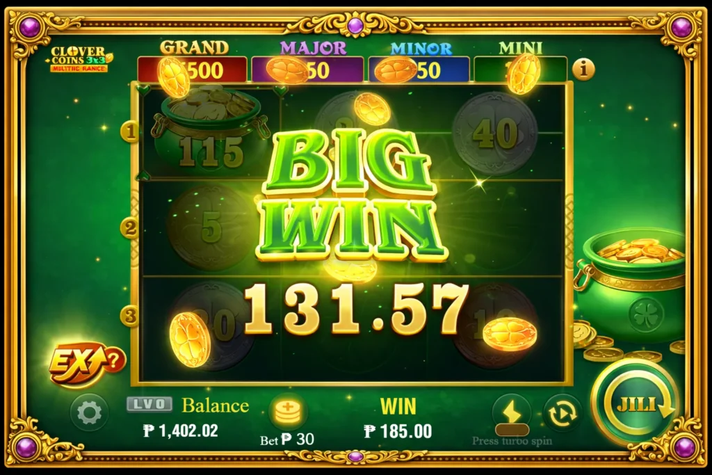 Clover Coins 3x3 Jili slot