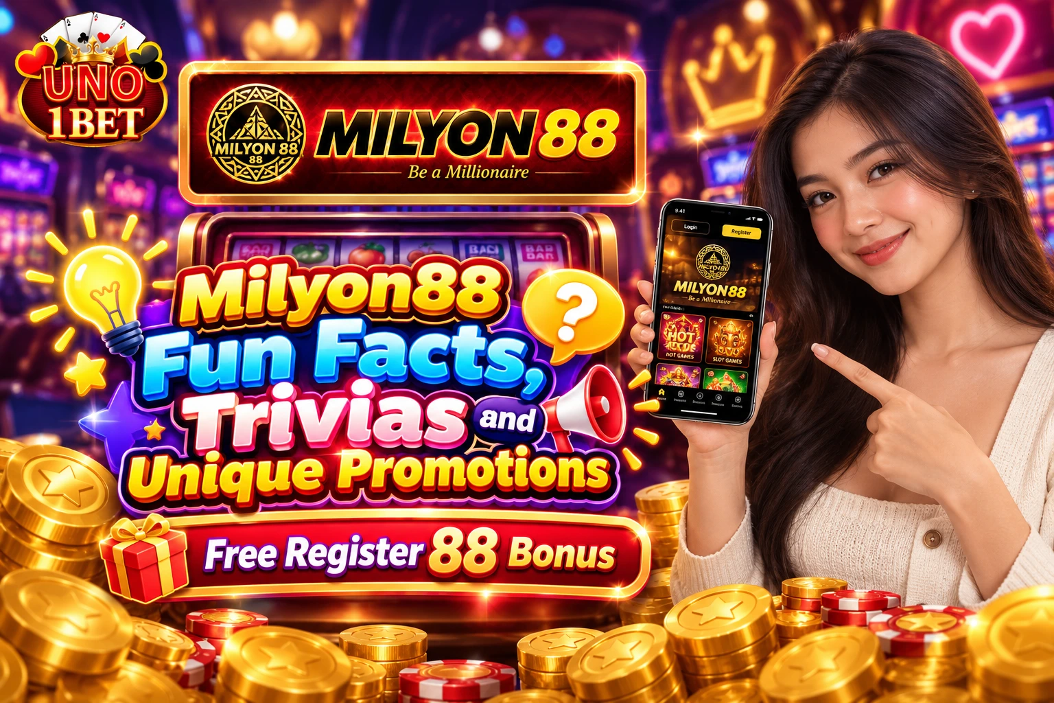 Milyon88 Facts, Trivias and Unique Promos: Free 88 Bonus milyon88