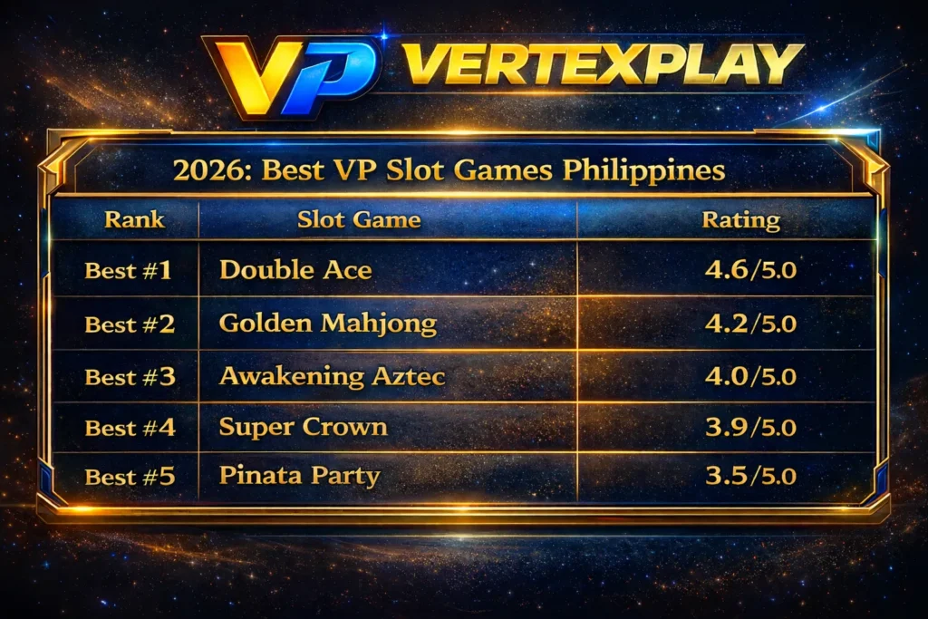 Best Vertexplay slots 2026