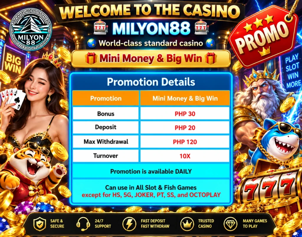 Double your minimum 50 deposit scatter at PH Online Casino